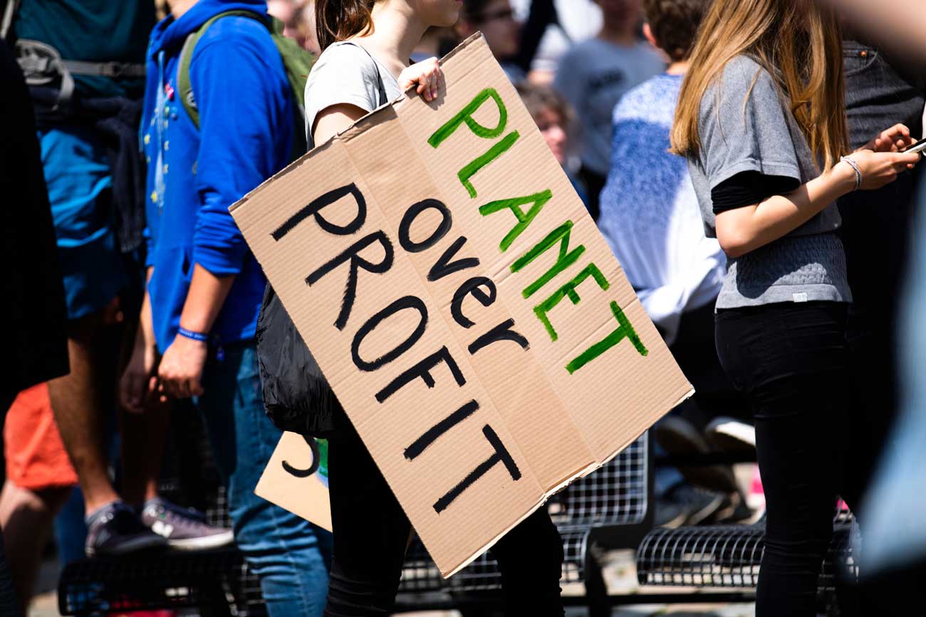 Protest sign that reads