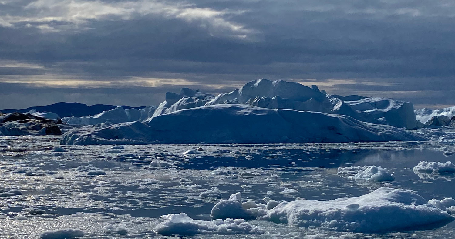 A rapidly melting glacier